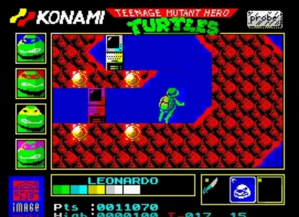 TEENAGE MUTANT HERO TURTLES (ZX Spectrum/MSX, 1990) | Cemetery Games